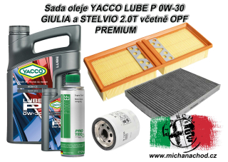 Sada oleje Premium YACCO GIULIA a STELVIO 2.0T